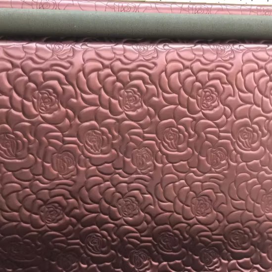 Pelle decorativa morbida ricamata in pelle sintetica PVC PU per porta